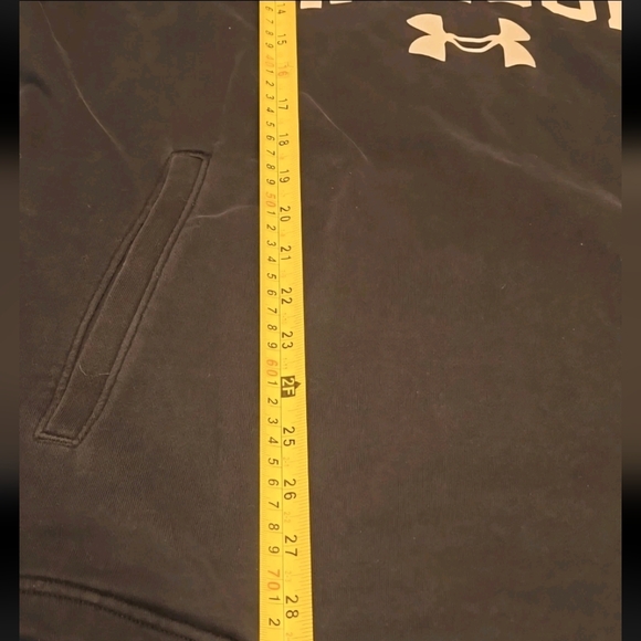 Under Armour Mens XXL Black Hoodie Pullover Logo Fleece Sweatshirt Loose Fit USA - Picture 6 of 7